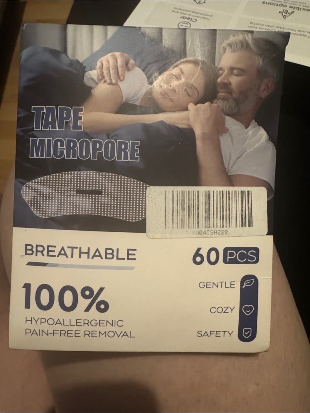 Micropore Breathable Tape - 60pcs (Blue & White)- for sleeping hypoallergenic